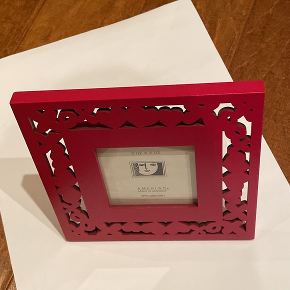 Red Hearts XO Love Picture Photo Vintage Frame Valentine’s Day Anniversary - Picture 6 of 8